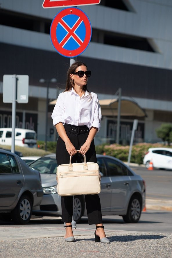 Darian Evrak ve Laptop Çantası Bej - 4