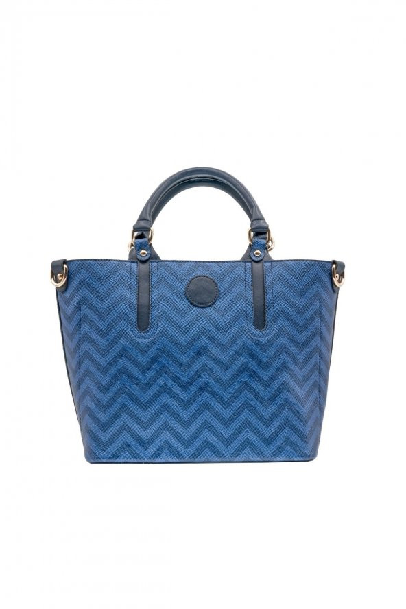 Emma El ve Omuz Çantası Lacivert Zikzak 181301 - 2