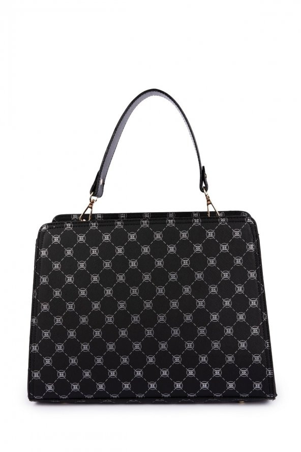 Elanor El ve Omuz Çantası Siyah Baskılı - 2