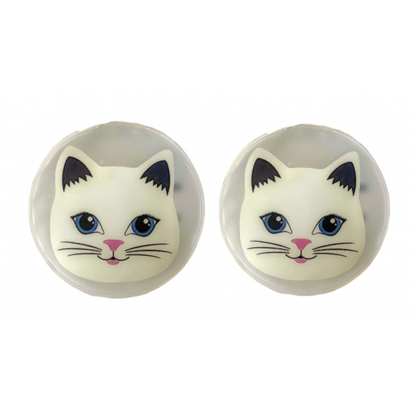 KEDİLİ CEP SOBASI,EL ISITICI,2 ADET SICAK SU TORBASI PVC  9cm - 3