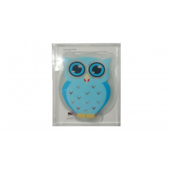 MAVİ BAYKUŞ CEP SOBASI,EL ISITICI,SICAK SU TORBASI PVC  9cm - Resim 4