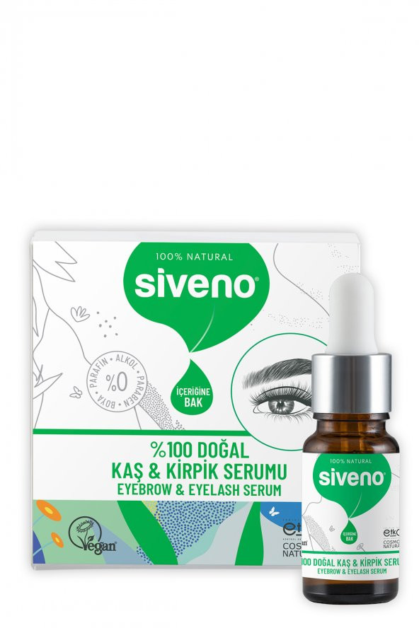 Siveno %100 Doğal Kaş Ve Kirpik Serumu Bitkisel Yoğunlaştırıcı Canlandırıcı Yoğun Bakım Yağı Vegan 10 ml - 2