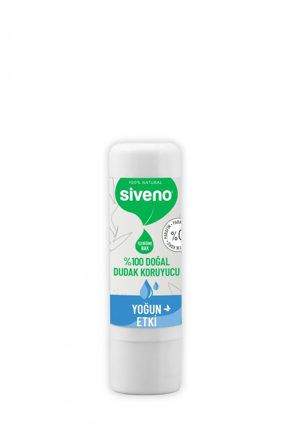 Siveno %100 Doğal Dudak Koruyucu Yoğun Etki Bitkisel Lipbalm Krem Nemlendirici Parlatıcı Onarıcı 6 G