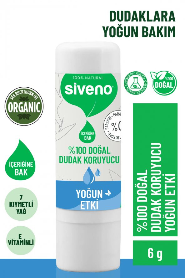Siveno %100 Doğal Dudak Koruyucu Yoğun Etki Bitkisel Lipbalm Krem Nemlendirici Parlatıcı Onarıcı 6 G - 2