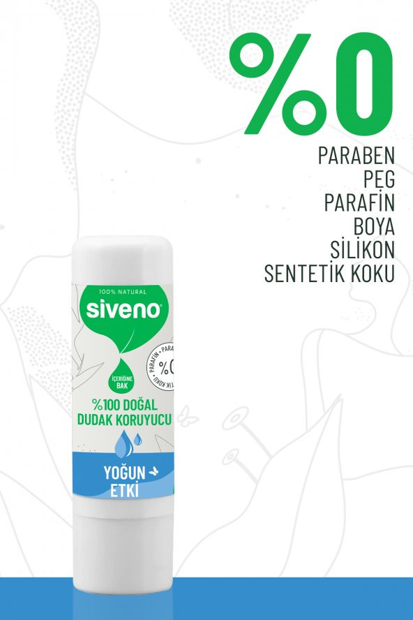 Siveno %100 Doğal Dudak Koruyucu Yoğun Etki Bitkisel Lipbalm Krem Nemlendirici Parlatıcı Onarıcı 6 G - 5