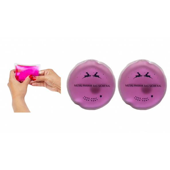 PEMBE CEYLAN CEP SOBASI,EL ISITICI,2 ADET SICAK SU TORBASI PVC  9cm - 2