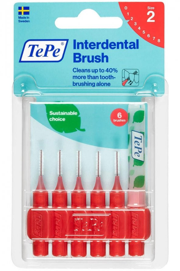 Tepe Arayüz Fırçası Blister 0.5 Mm Kırmızı 6lı