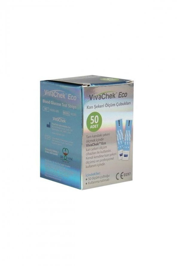 Vivachek Eco Şeker Ölçümü Test Stribi 50lik - 1