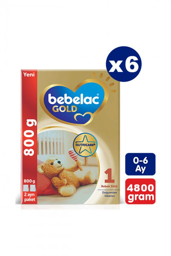 Bebelac Gold 1 Bebek Sütü 800 gr X 6 Adet ürün görseli