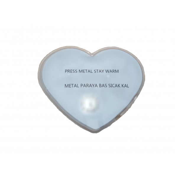 KALPLİ GEYİKLİ CEP SOBASI,EL ISITICI,SICAK SU TORBASI PVC BEYAZ  9cm - 4