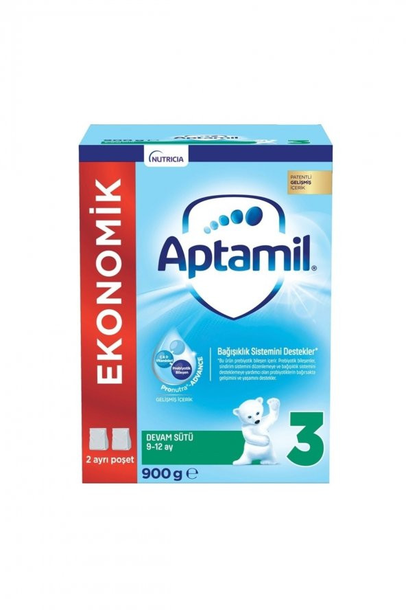 Aptamil 3 Numara 900 gr Devam Sütü (9-12 Ay)