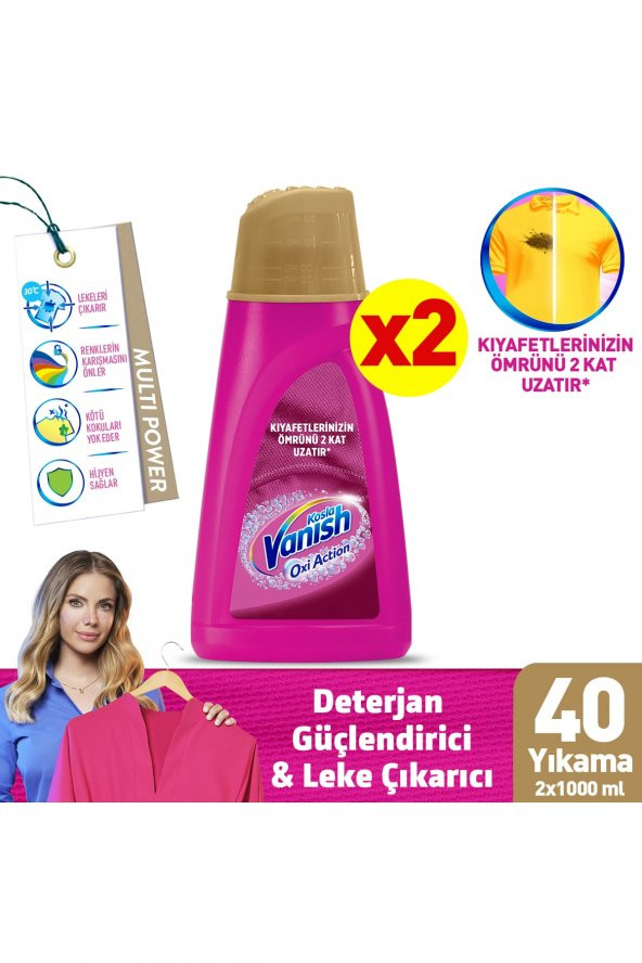Kosla Multipower Gold Sıvı Leke Çıkarıcı 2x1000 ml Renkliler Için - 5