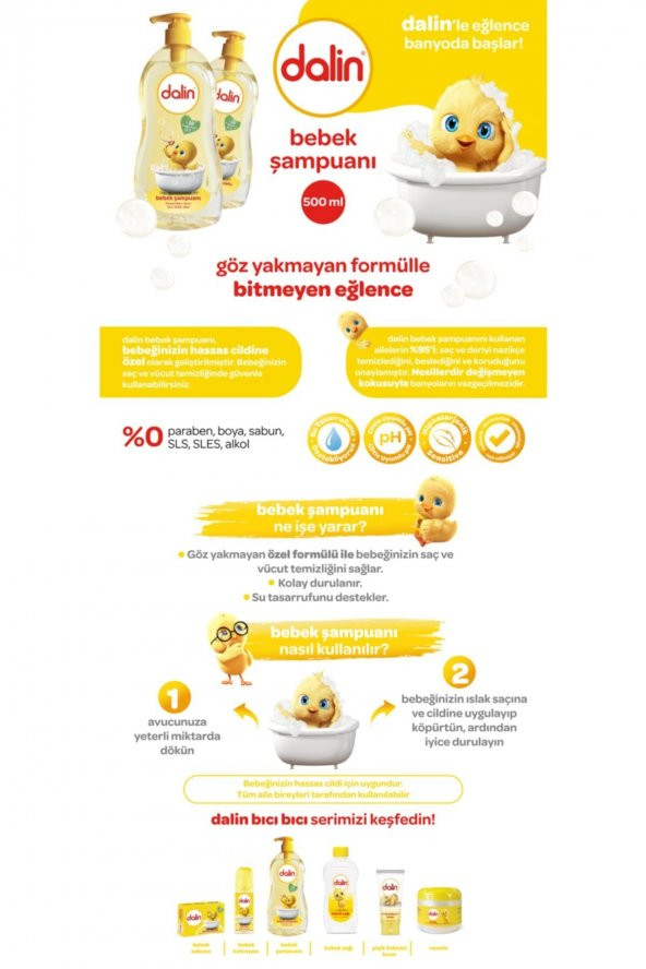 Dalin Bebek Şampuanı (900ml) - 3