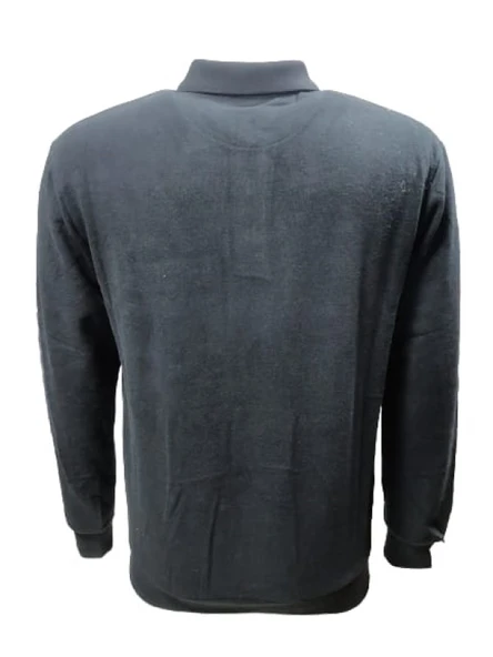 Rey Polo R01259 Erkek Basic Cepli Selanik Polo Yaka Sweatshirt - Resim 2