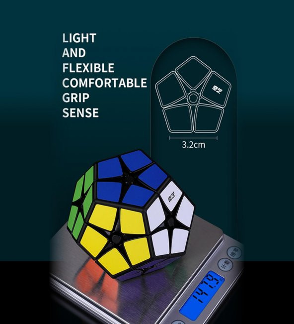 Speed Megaminx 2x2 Zeka Küpü-Akıl Küpü Beşgen Zeka Küp - 4