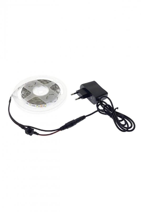 Mutfak Tezgah Üstü Için 5 m Beyaz Şerit Led12v Adaptör Tak Çalıştır Aç Kapa Anahtar - 4