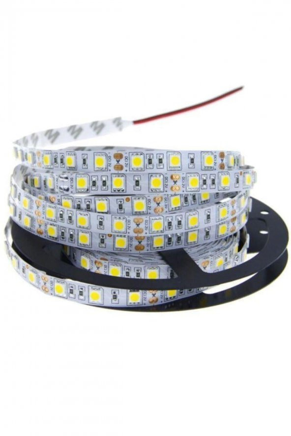 Mutfak Tezgah Üstü Için 5 m GünışığıŞerit Led12v Adaptör Tak Çalıştır Aç Kapa Anahtar - 5