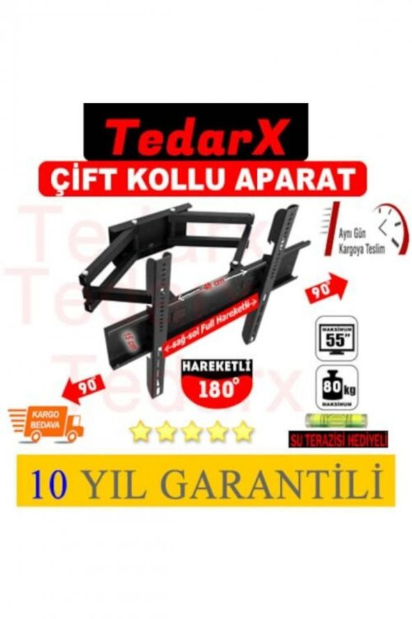 32-42”-50- 55 Çift Kollu Hareketli Lcd-led Tv Askı Aparatı - 3
