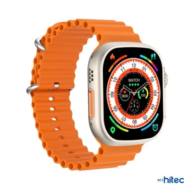 ScHitec Hello 3 Watch Ultra Amoled Ekran Android İos HarmonyOs Uyumlu Akıllı Saat Turuncu - 2