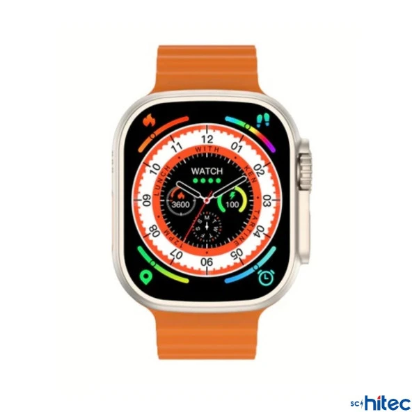 ScHitec Hello 3 Watch Ultra Amoled Ekran Android İos HarmonyOs Uyumlu Akıllı Saat Turuncu - 3