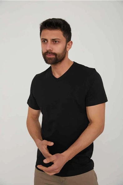 CAZADOR ERKEK 4601 ORTA V FLAMLI T-SHIRT 23YCEEO04601 - 2