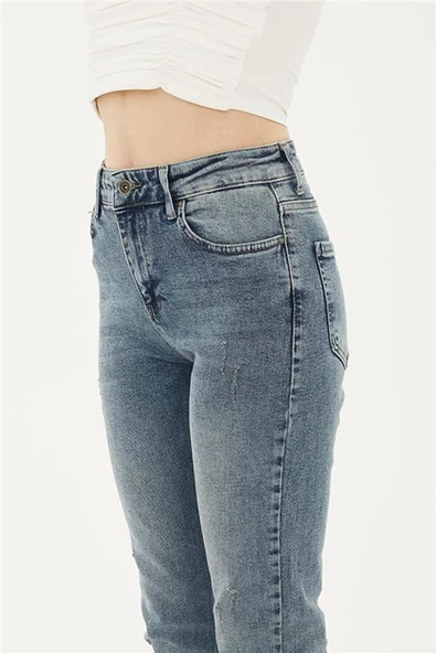 FASHION FRIENDS KADIN DENİM PANTOLON 23Y-PNT0792K1 - 4
