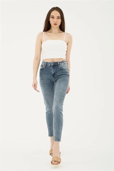 FASHION FRIENDS KADIN DENİM PANTOLON 23Y-PNT0792K1 - 2