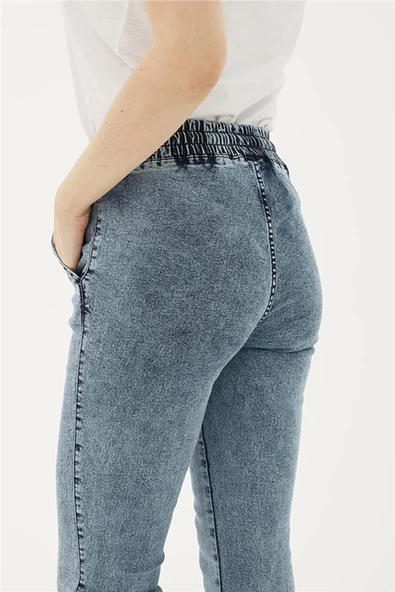 FASHION FRIENDS KADIN BELİ VE PAÇASI LASTİKLİ PANTOLON 23Y-PNT0789K1 - 5