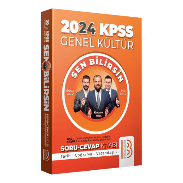 BENİM HOCAM YAYINLARI 2024 KPSS Genel Kültür Sen Bilirsin Tarih Coğrafya Vatandaşlık Soru Cevap Kitabı - 1