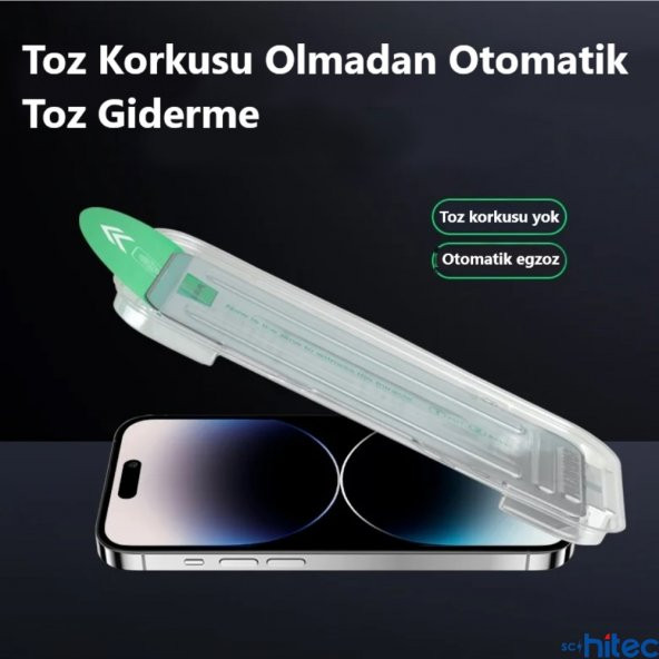 ScHitec Apple iPhone 13 Pro 5D Ekran Koruyucu Magic Kolay Uygulama Aparatlı - 8
