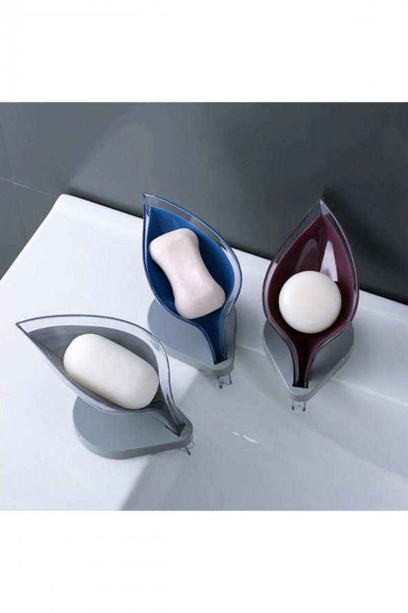 Mavi Yaprak Şekilli Sabunluk - 2