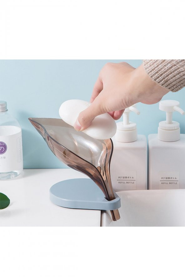 Yaprak Sabunluk - Drenajlı Yaprak Tasarımlı Süzmeli Sabunluk - 2