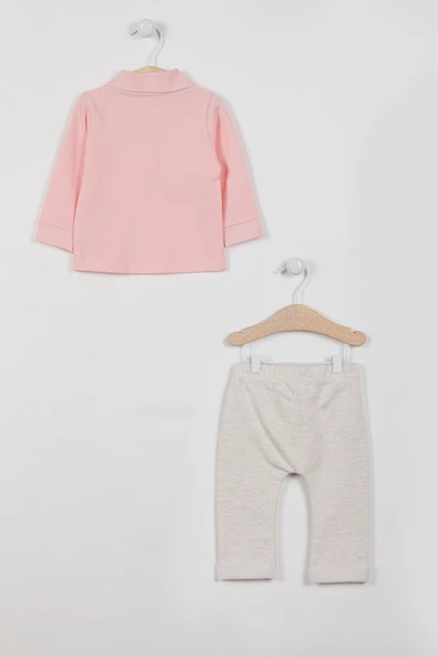 U.S POLO KIZ BEBEK UZUN KOL 2'Lİ TAKIM USB904 - 9