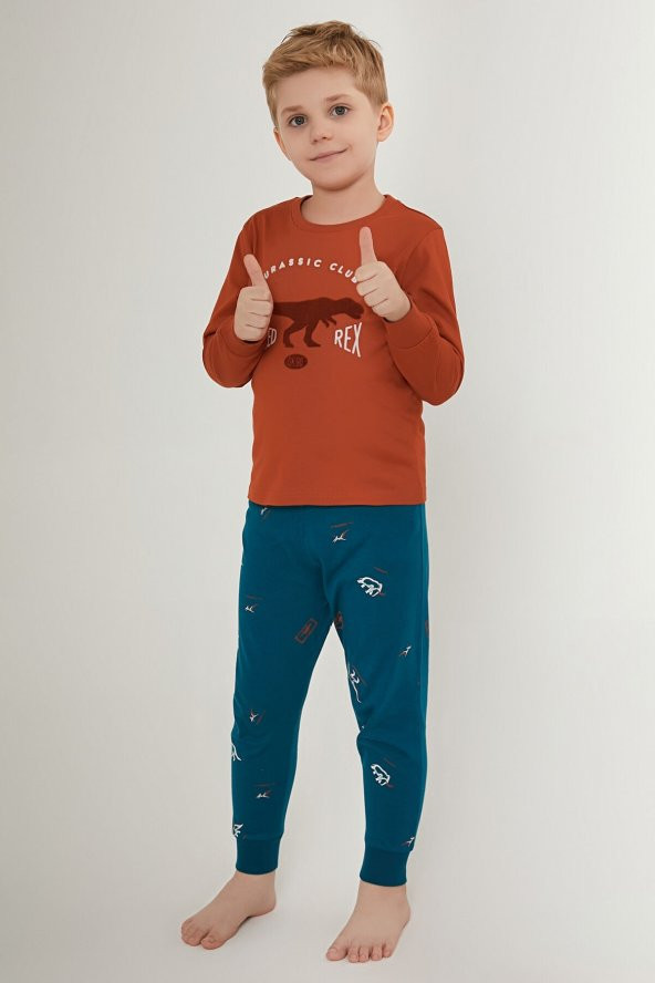 ROLYPOLY ERKEK ÇOCUK UZUN KOL PİJAMA TAKIM RP3221-2 - 6
