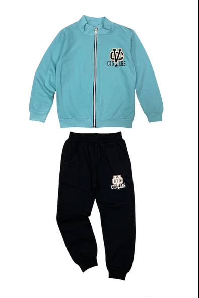 Fermuarlı İkiiplik Çocuk Eşofman Takım MNK0554 - Resim 4