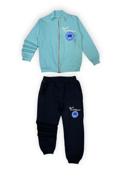 Fermuarlı İkiiplik Çocuk Eşofman Takım MNK0554 - Resim 11