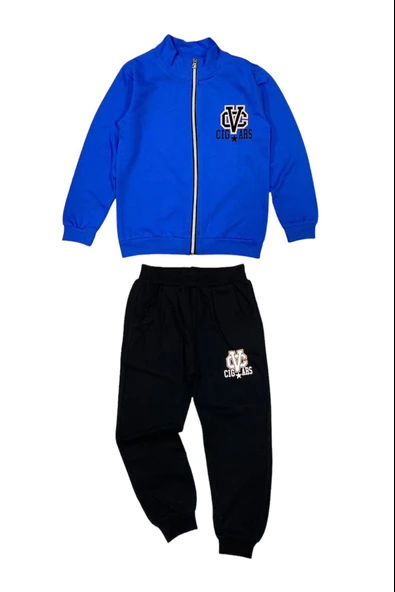 Fermuarlı İkiiplik Çocuk Eşofman Takım MNK0554 - Resim 2