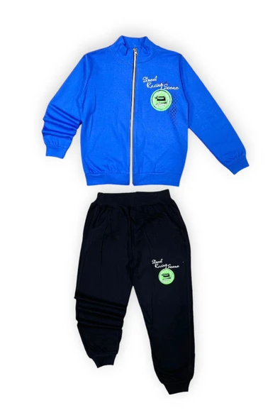 Fermuarlı İkiiplik Çocuk Eşofman Takım MNK0554 - Resim 10