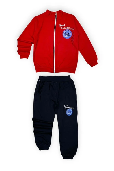 Fermuarlı İkiiplik Çocuk Eşofman Takım MNK0554 - Resim 8