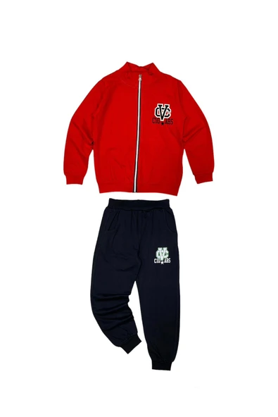 Fermuarlı İkiiplik Çocuk Eşofman Takım MNK0554 - Resim 3