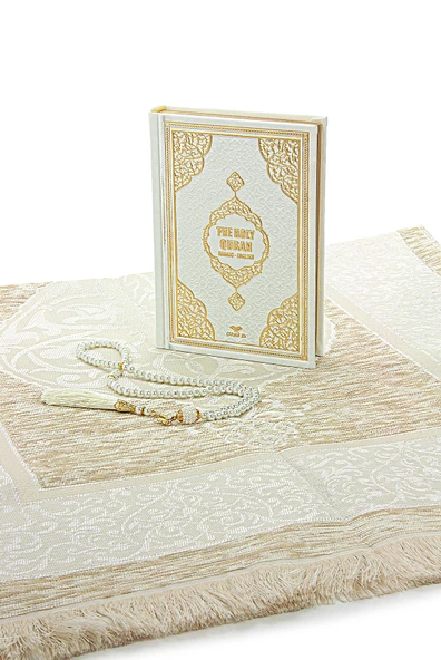 Fransızca Mealli Kuranı Kerim ve Seccade Seti - Resim 4