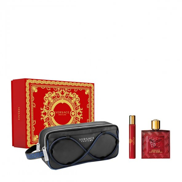 Versace Eros Flame 100ml Edp+10ml Edp+Çanta Erkek Parfüm Set