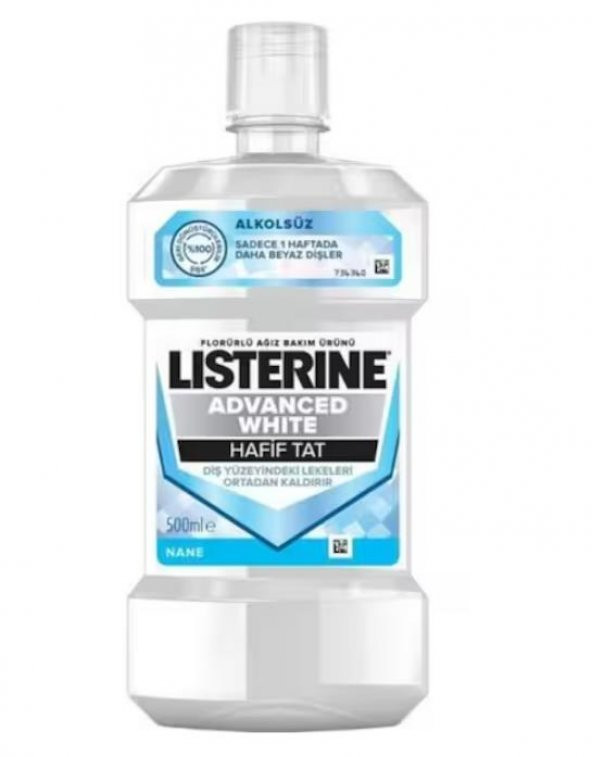 Listerine Advanced White Hafif Tat 500 ml