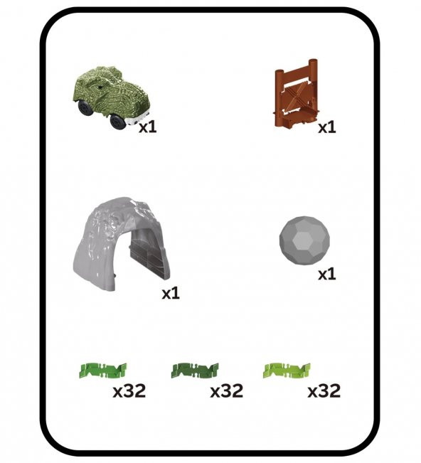 Dinazorlar Dünyası, Dinosour Tracks 96 Parça Esnek Raylı Yarış Pisti - 96 Parça - 4