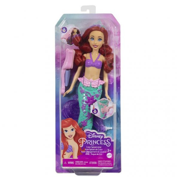 Mattel Disney Prenses Muhteşem Renk Değiştiren Saçlı Deniz Kızı Ariel HLW00, Saç Rengi Değişen Deniz Kızı - 7