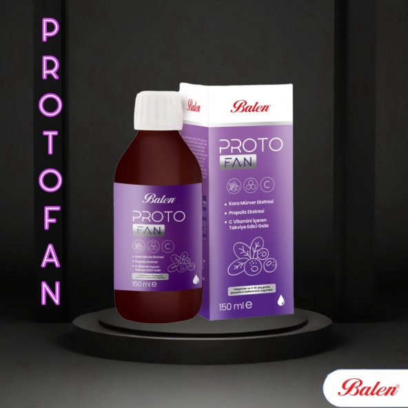 Balen Protofan Kara Mürver Ekstresi, Propolis Ekstresi ve C Vitamini İçeren Şurup 150 ml