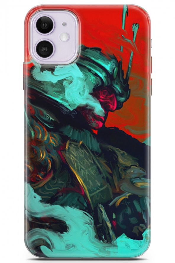 Apple iPhone 11 Kılıf Seri Polka 24 Yeşil KırmızıDarbe Emici Kılıf