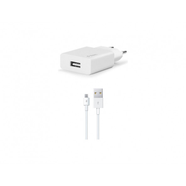 Ttec SmartCharger Seyahat Şarj Aleti 2.1A + Micro USB Kablo Beyaz