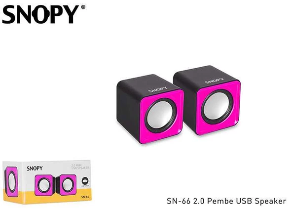 Snopy SN-66 2.0 Pembe USB Speaker