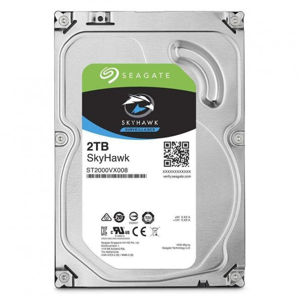 Seagate 2Tb ST2000VX008 Skyhawk 3,5" 64Mb 5900Rpm St2000Vx008 Harddisk (İthalat)